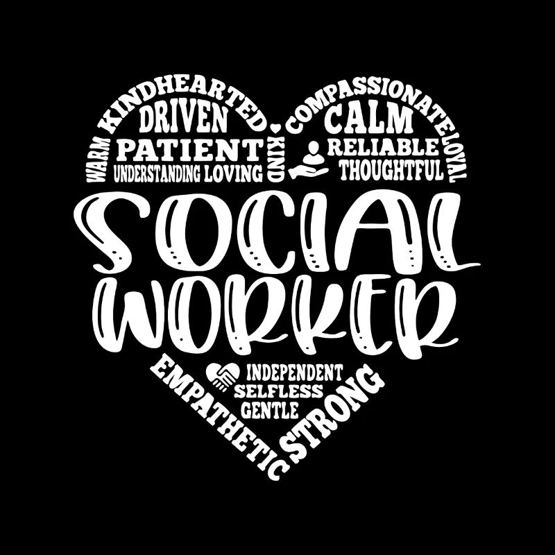 Social Worker Heart Word Cloud