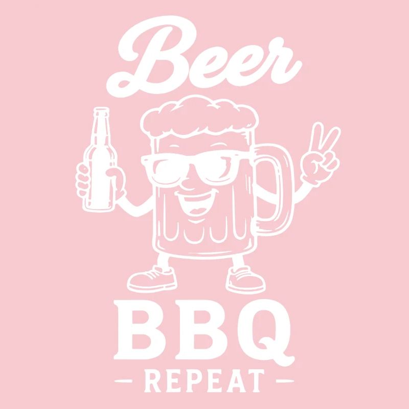 BEER BBQ REPEAT Grilling Beer Graphic