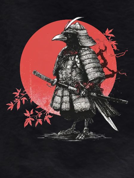 Samurai Crow in Armor