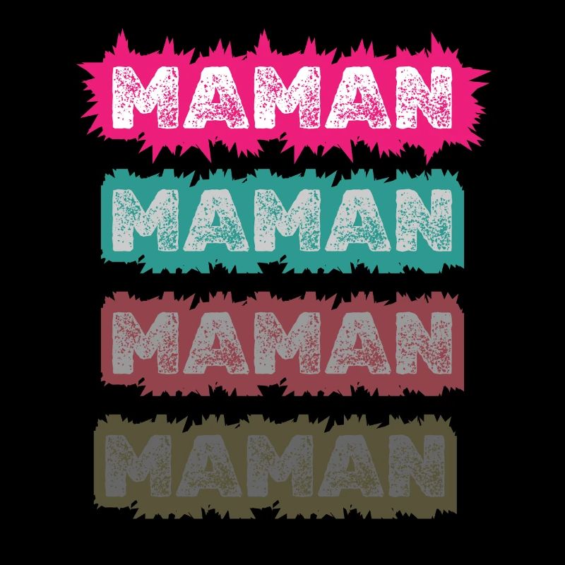 Maman Vintage Coloré – Design Pop Rétro pour Mère