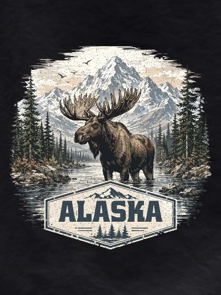 Alaska-Elch-Elche und Hirsche lieben Alaska
