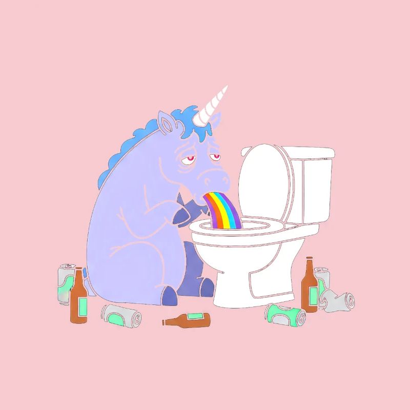 Klo Regenbogen Einhorn