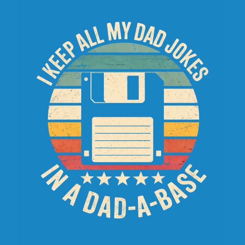 Retro Floppy Disk Humor Dad Jokes Database Database