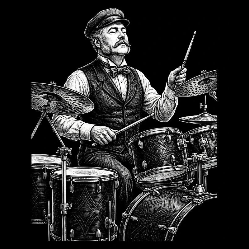 Chester A. Arthur spielt Schlagzeug