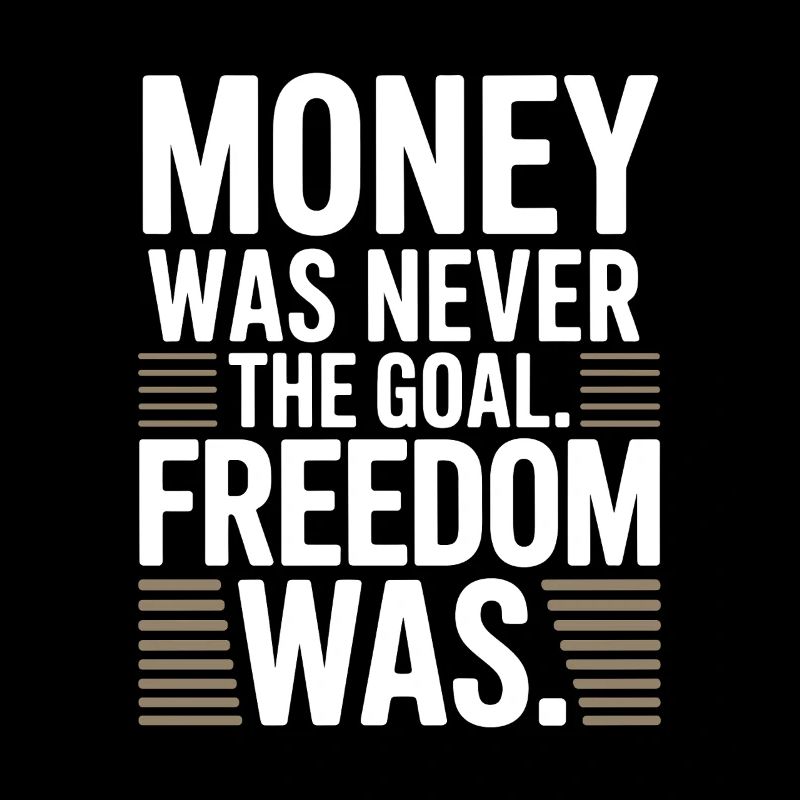 Objectif financier Esprit de liberté Entrepreneur Liberté