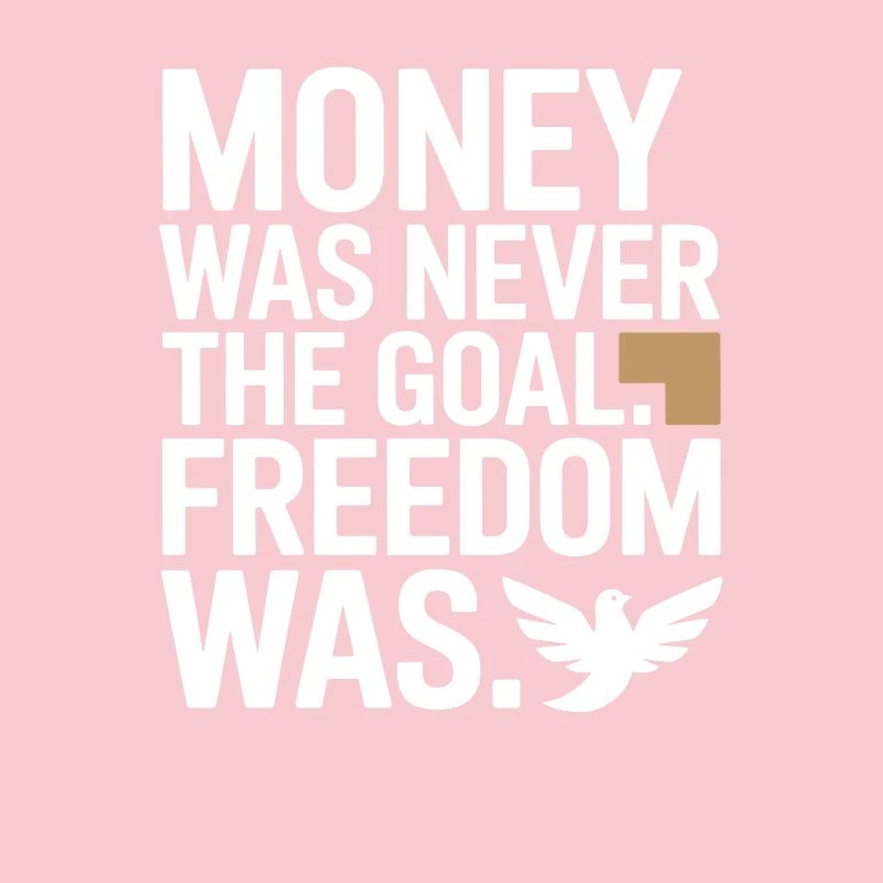 Objectif financier Esprit de liberté Entrepreneur Liberté