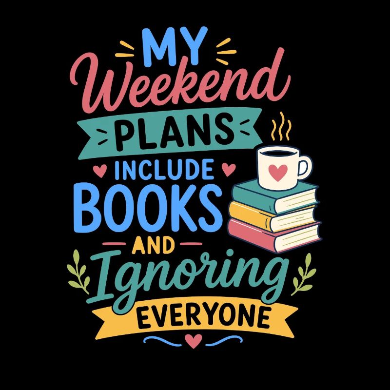 Reading Books Novel Fan Bookworm Design