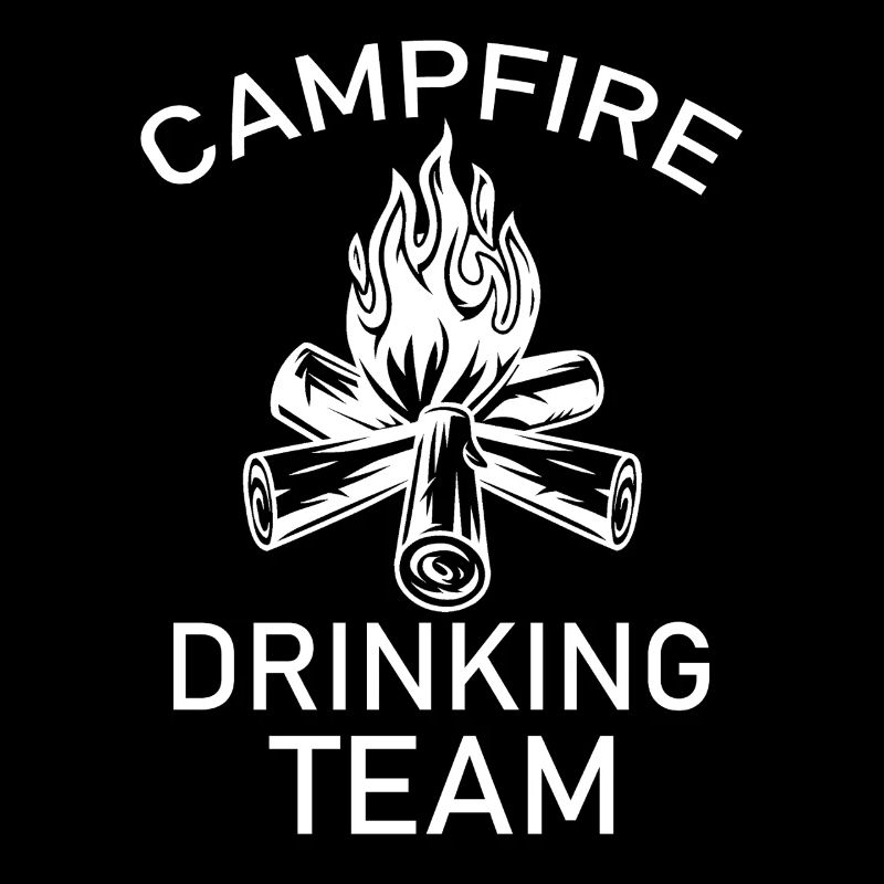 Campfire Drinking Team Retro Outdoors Weekend Gift