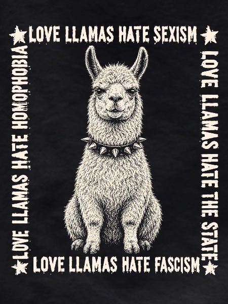 Love Llamas Hate Fascism Shirt