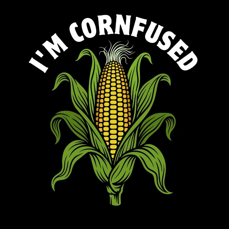 I'm cornfused | Maiskolben mit Blättern Wortspiel