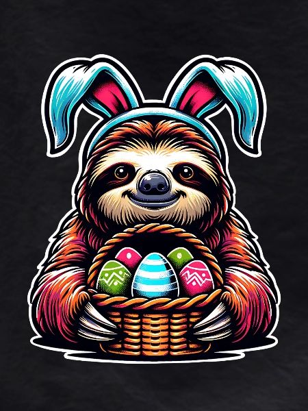 Sloth Easter Easter Bunny
