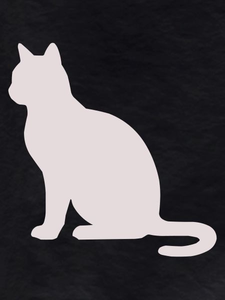 Pastel Cat Silhouette
