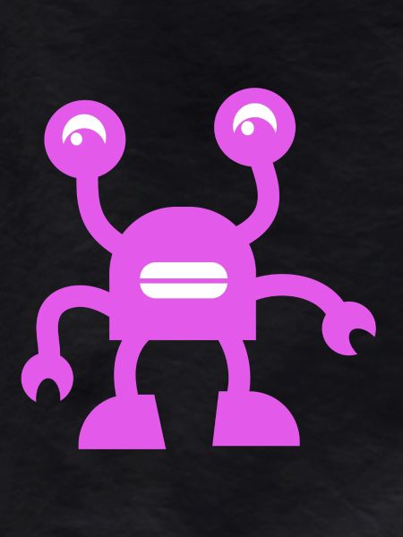 Cheerful Purple Robot