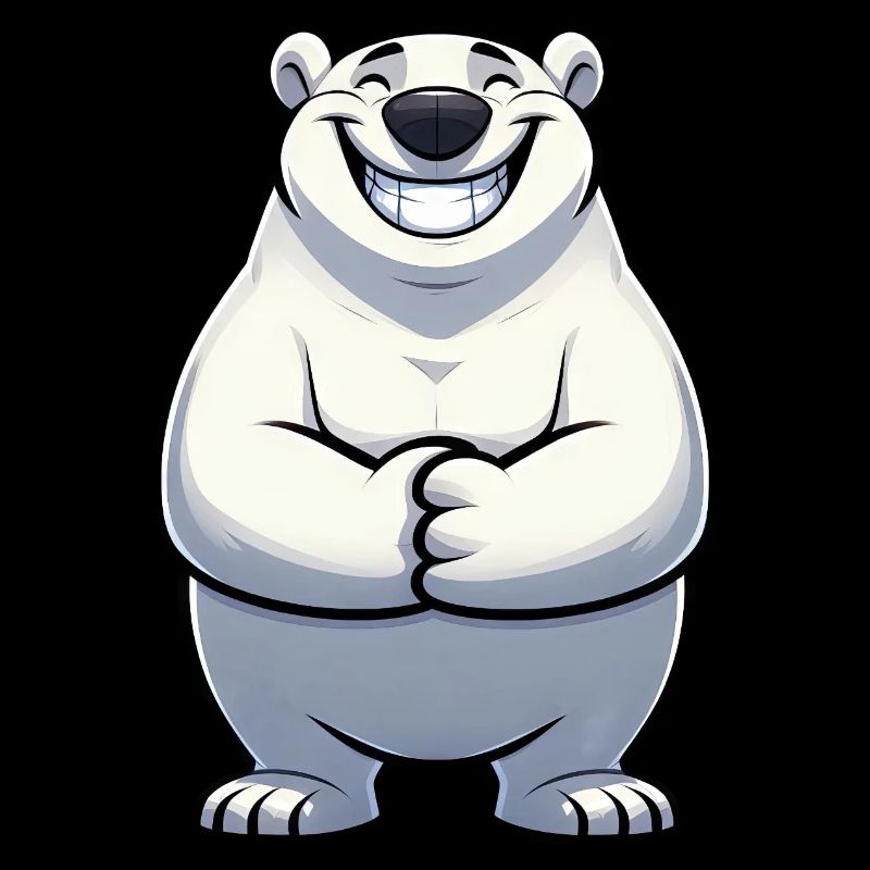 Satisfied Polar Bear Comic North Pole Pride Cool