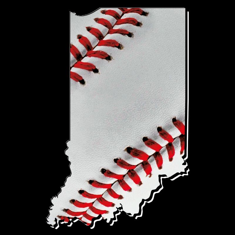 Echter Baseball in der Indiana State Landkarte