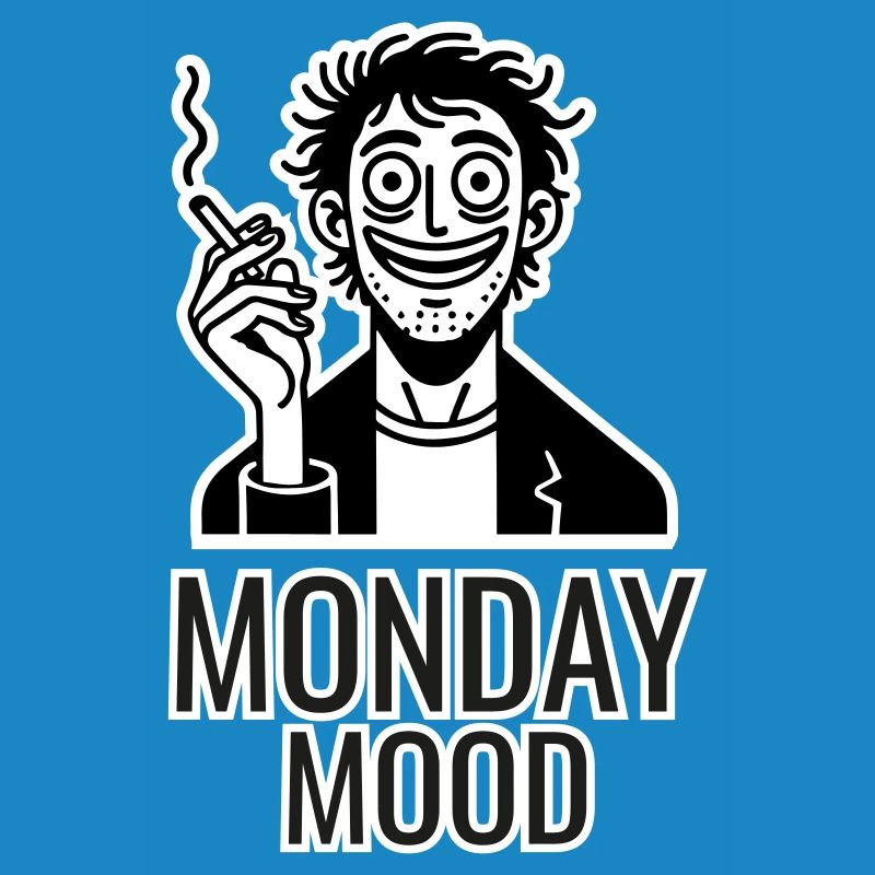 Caffeinated man smoking a cigarette - Monday Mood