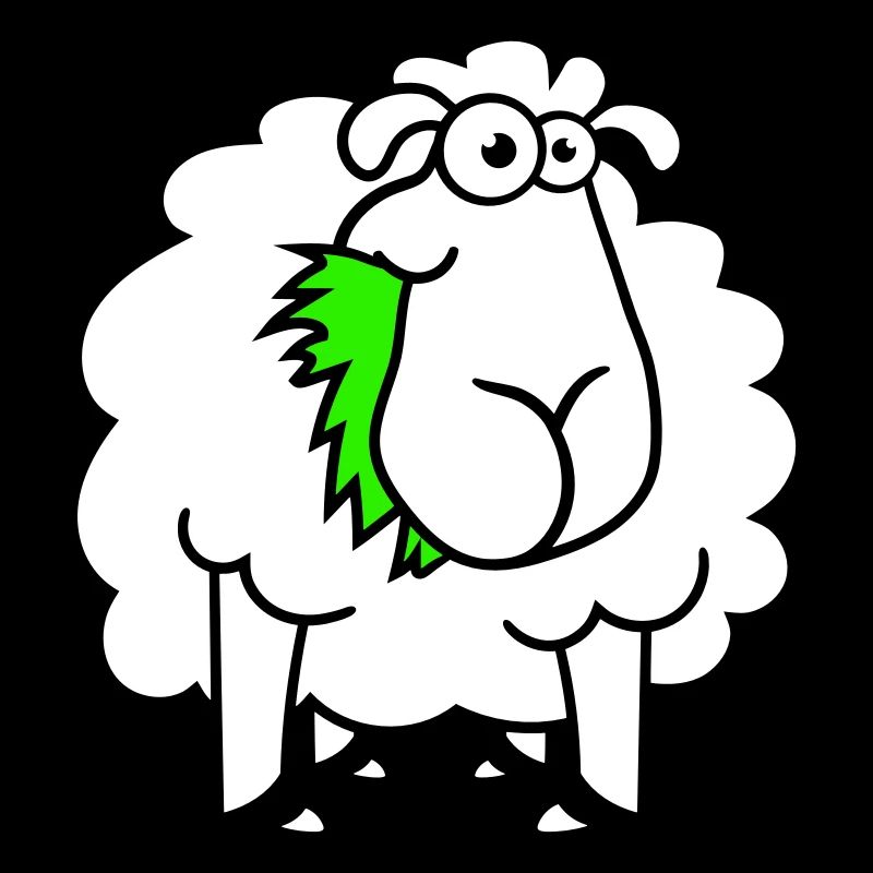 Les moutons mangent des herbes Mangent de l’herbe Affamé Drôle