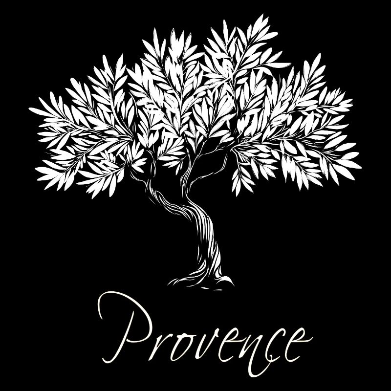 Provence white Mediterranean olive tree, chic