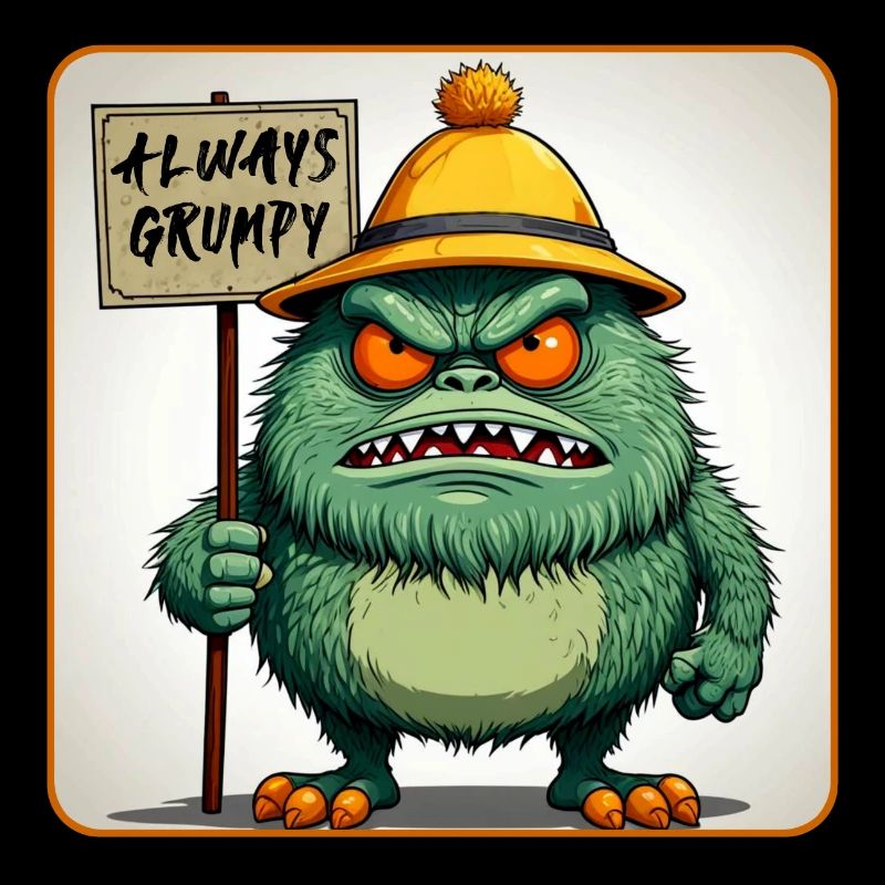 Bad-tempered and grumpy little man