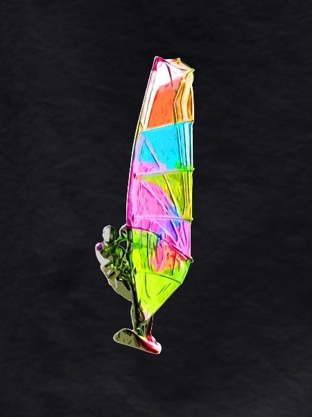 Bunter Windsurfer