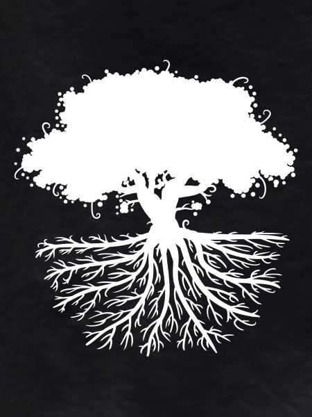 tree roots white