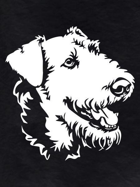 Airedale Terrier Head "Black Edition"