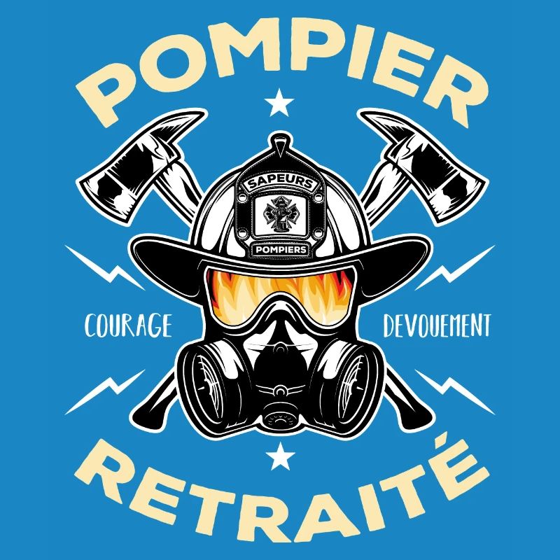 Pompier retraité Courage Dévouement Cadeau pompier