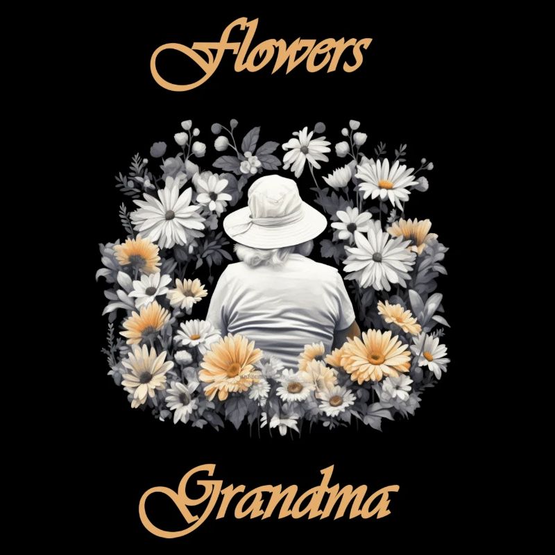 Fleurs de grand-mère colorées