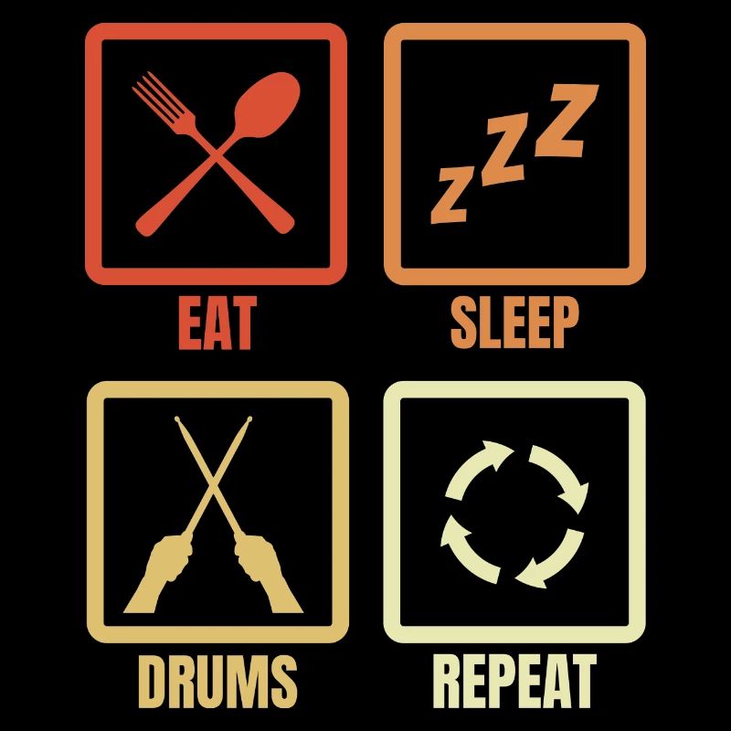 Manger, dormir, tambouriner, répéter