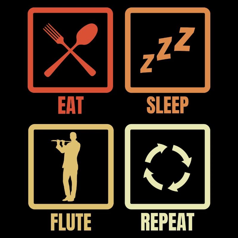 Manger Sommeil Flûte Répéter
