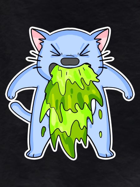 Cat puking puke