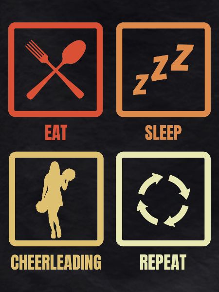 Eating, Sleeping, Cheerleading, Repeating