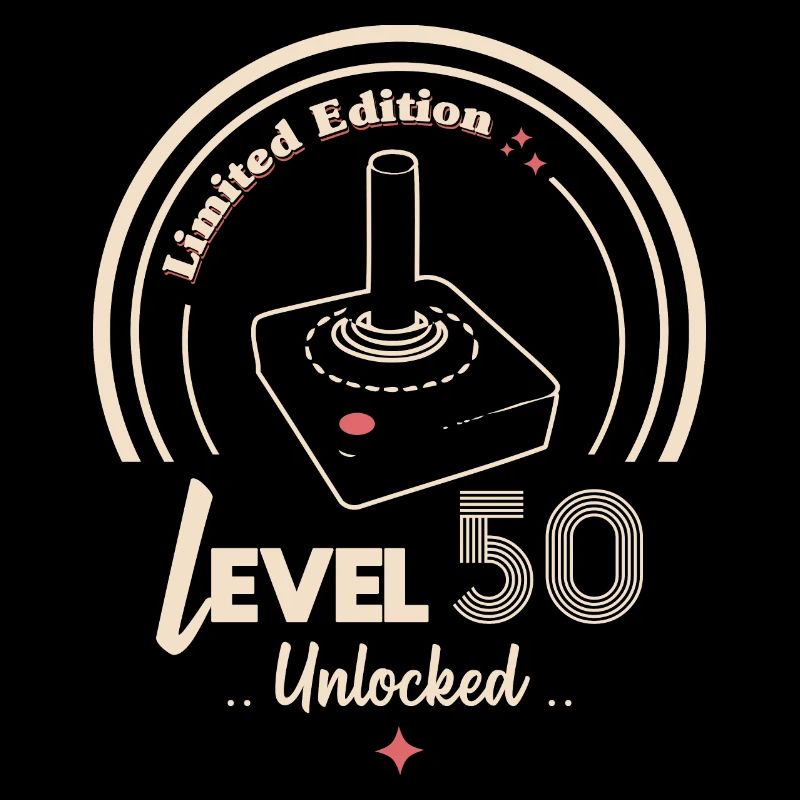 Design Badge Level 50 Retro Console