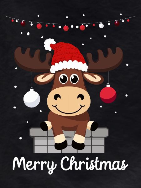 Sweet Christmas Moose