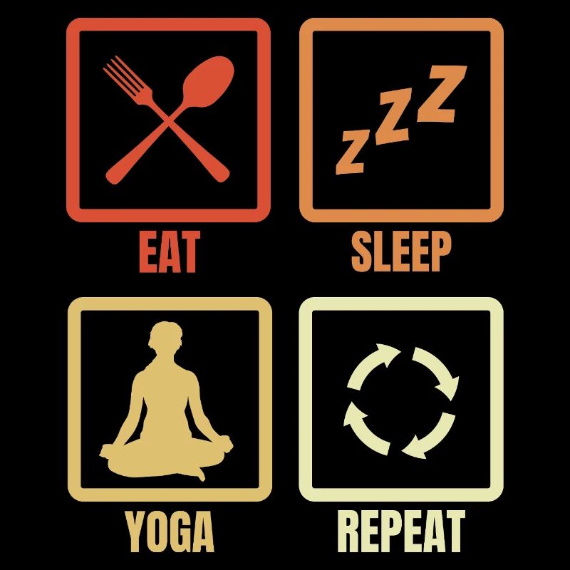 Manger dormir Yoga Répéter