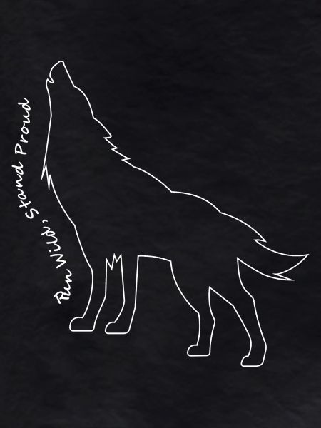 Howling Wolf Line Art Design