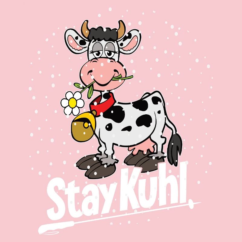 Reste vache ! Vache d’hiver avec fleur