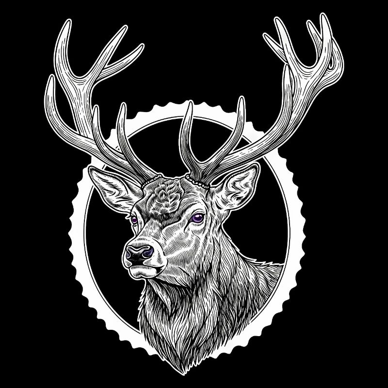 Deer Peeks Out of Crack - Forest Hunter Gift