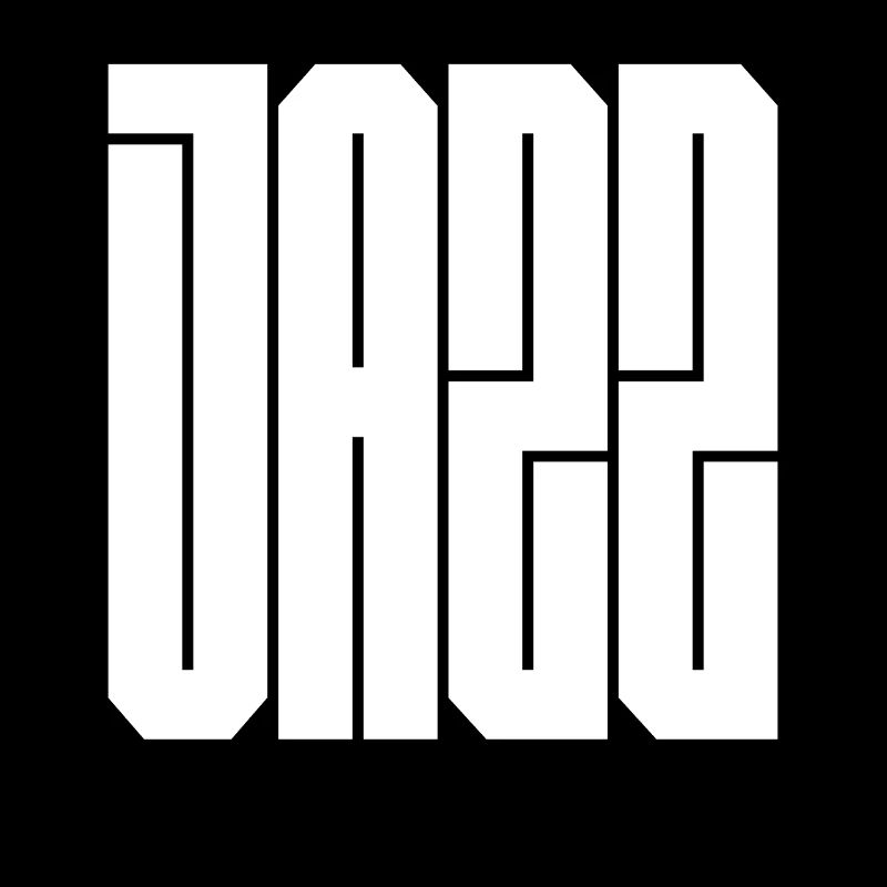 Typographie du bloc jazz