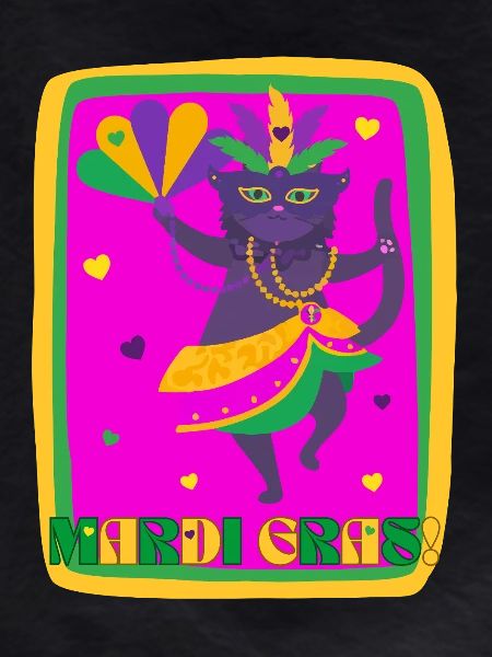 Mardi Gras Dancing Cat