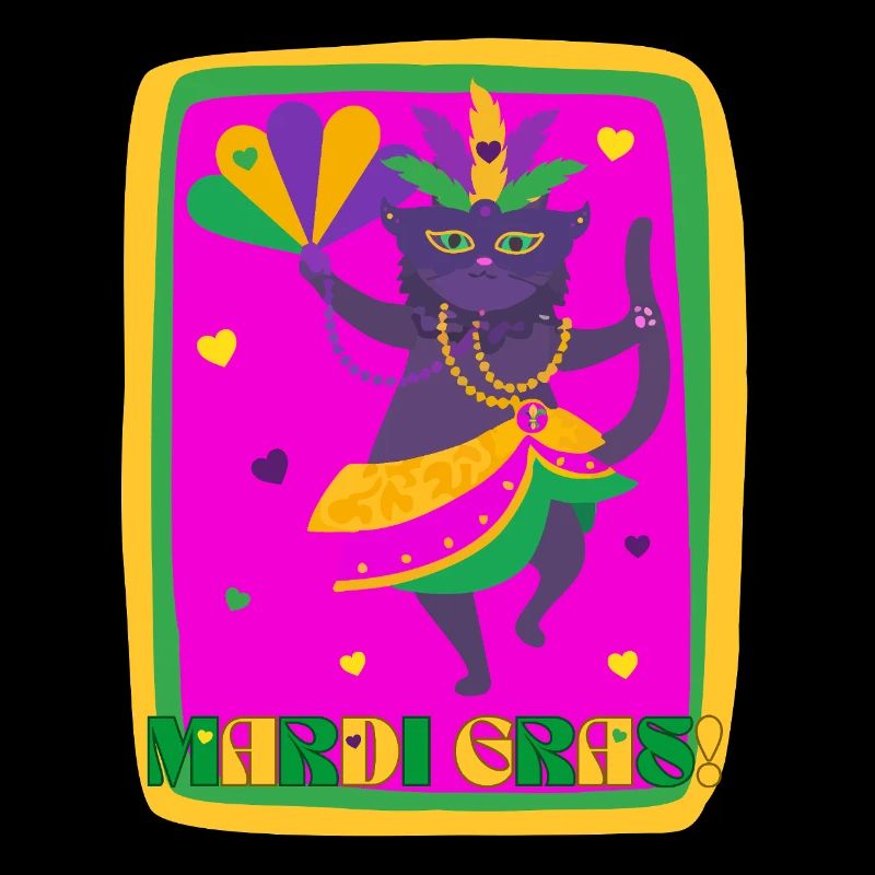 Mardi Gras tanzende Katze