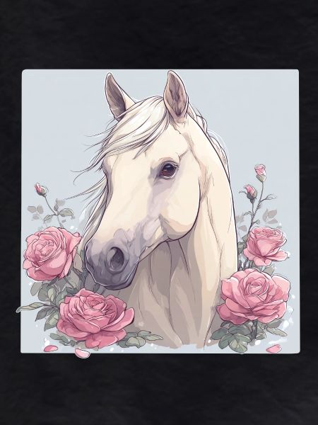 Horse with flowers