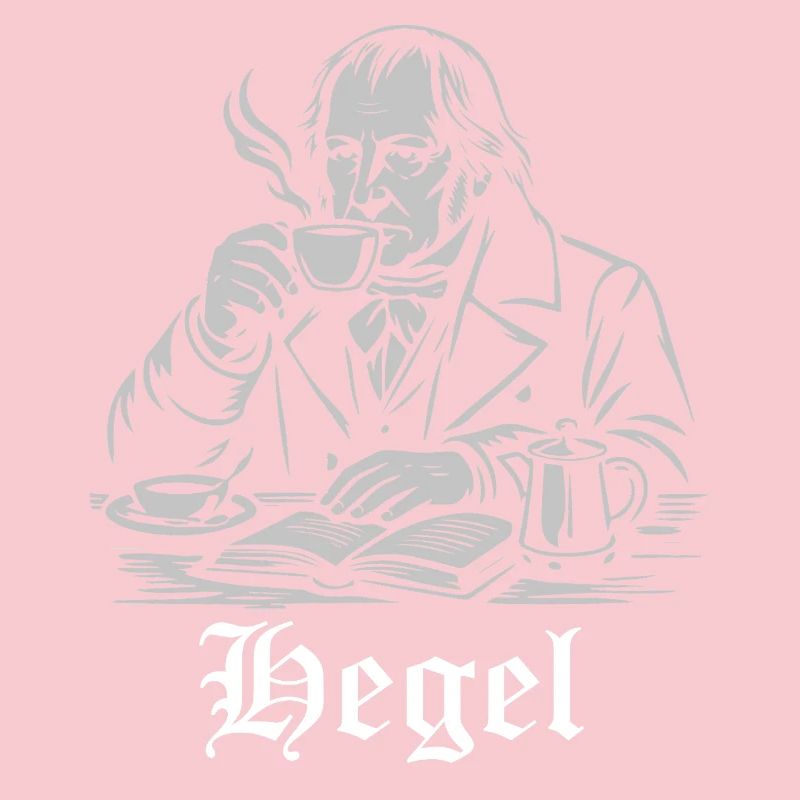 Philosopher Hegel is drinking Coffee