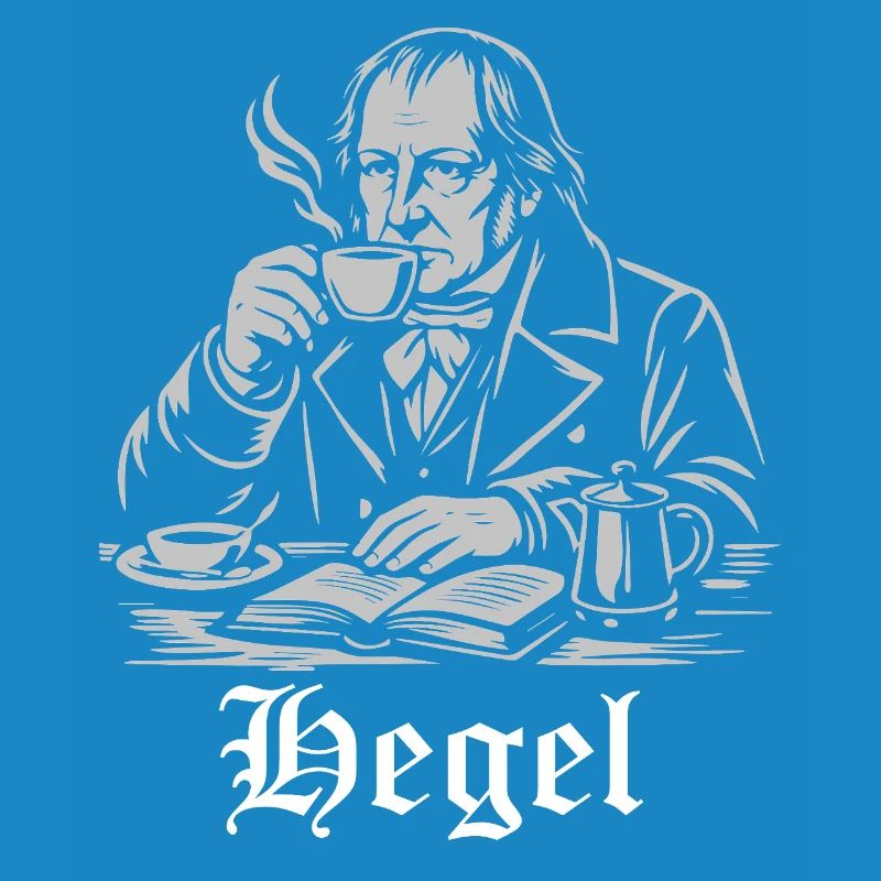 Philosopher Hegel is drinking Coffee