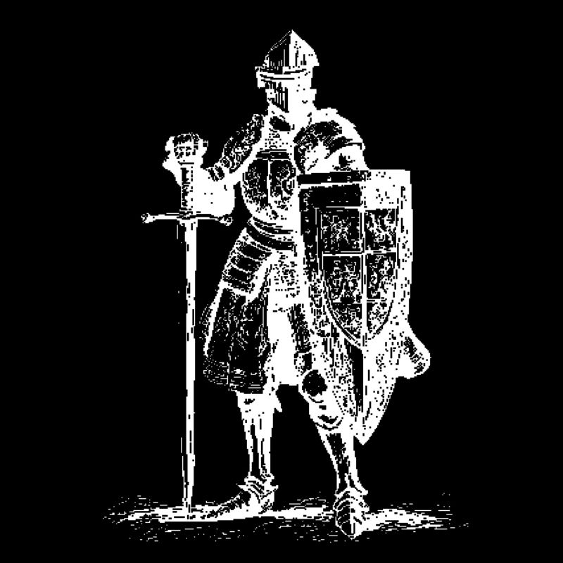Knight in Plate Armor Silhouette