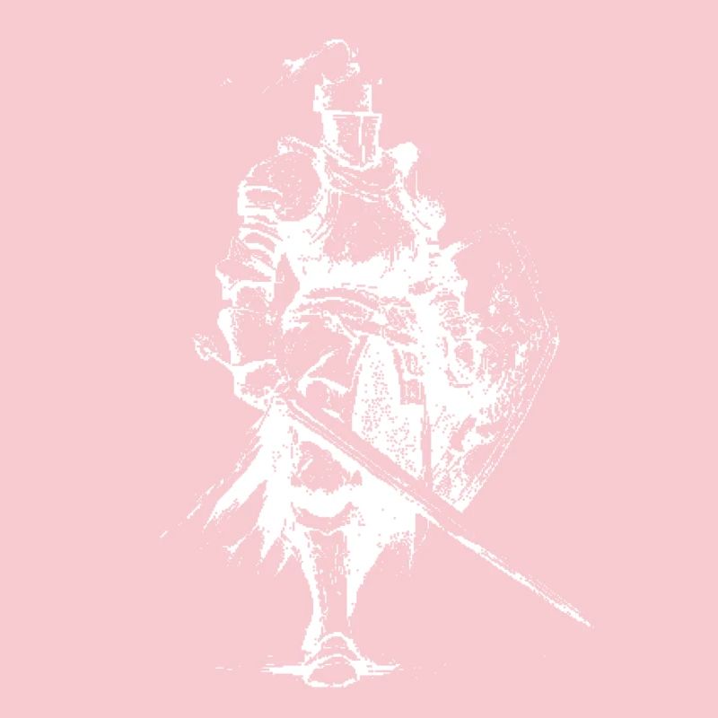 Mittelalterliche Ritter-Silhouette mit Lanze