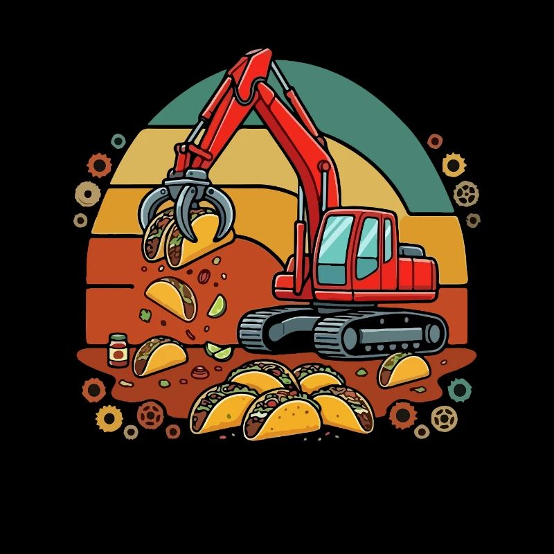 Excavation de tacos de construction