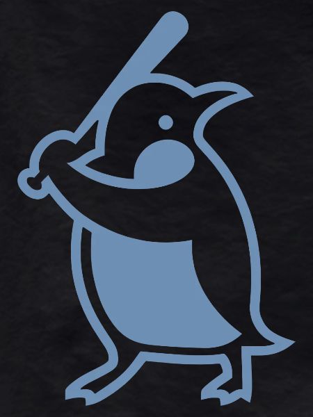 Penguin Baseball Player Silhouette