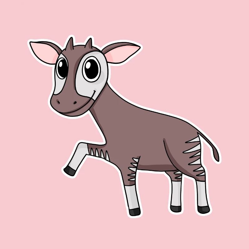 Okapi forest giraffe motif