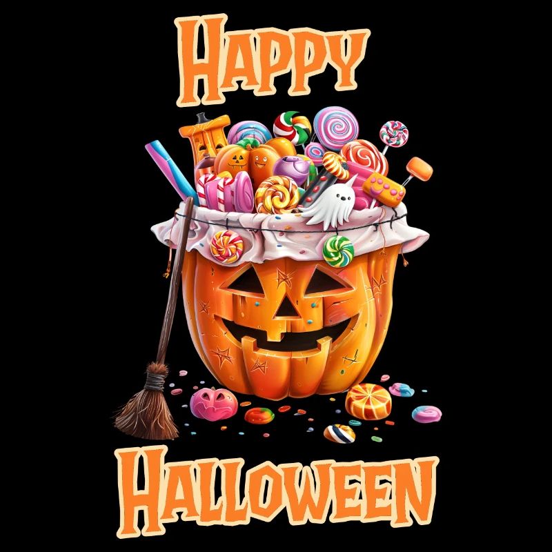Halloween – Happy Halloween Pumpkin with Candy